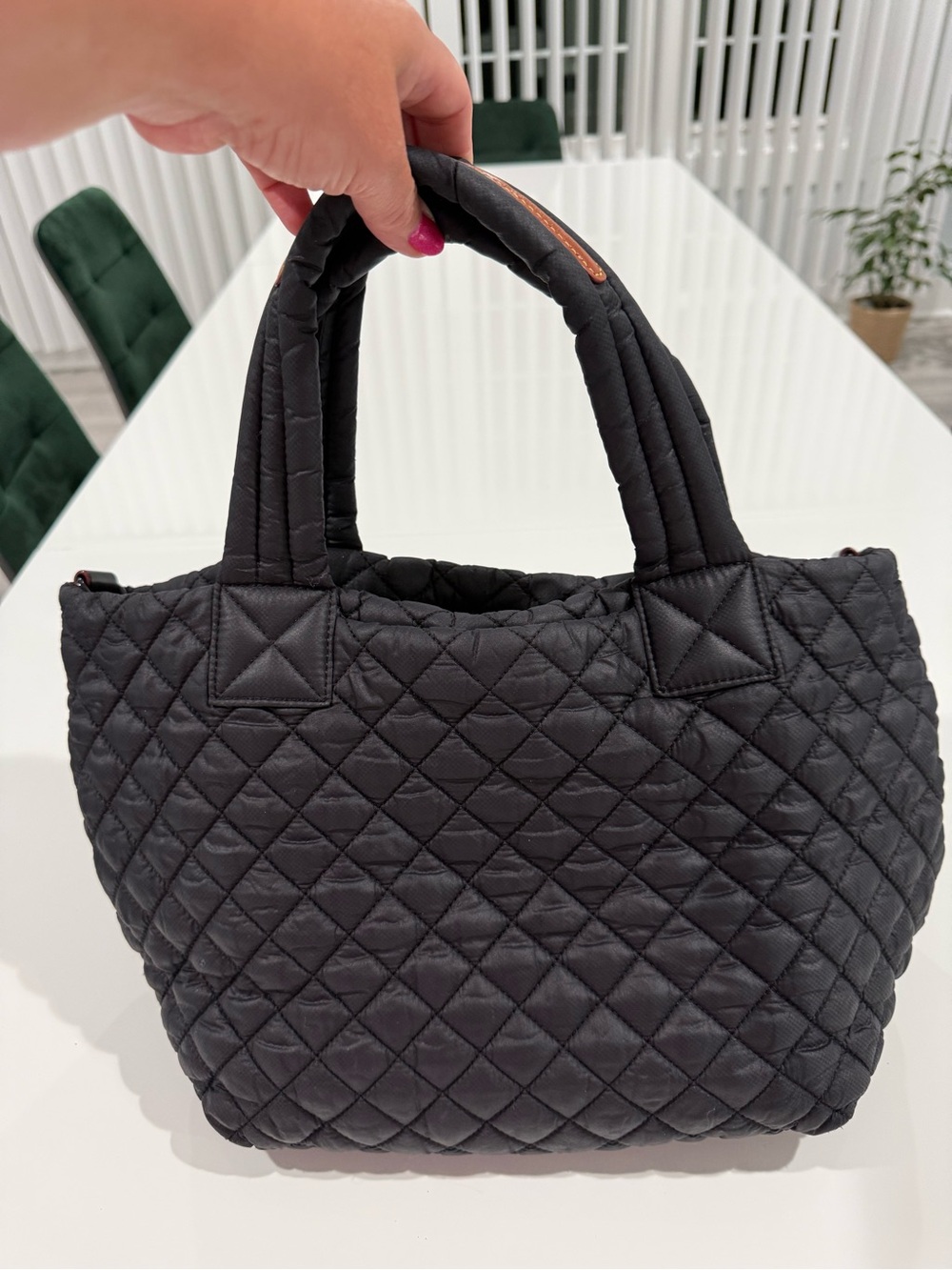 MZ Wallace Quilted Black Metro Tote Deluxe Crossbody Bag with Detachable Strap - Picture 7 of 16